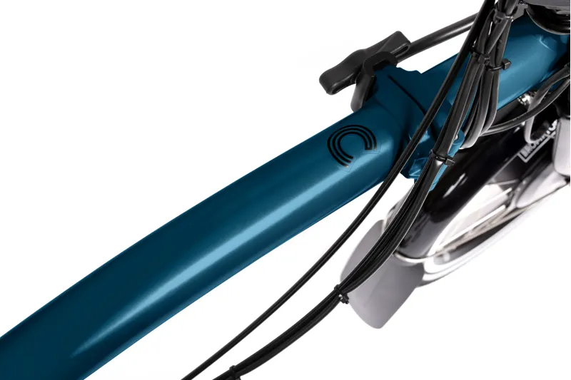 Brompton Electric C Line Explore 12 Speed Folding Bike 2025 in Ocean Blue-7